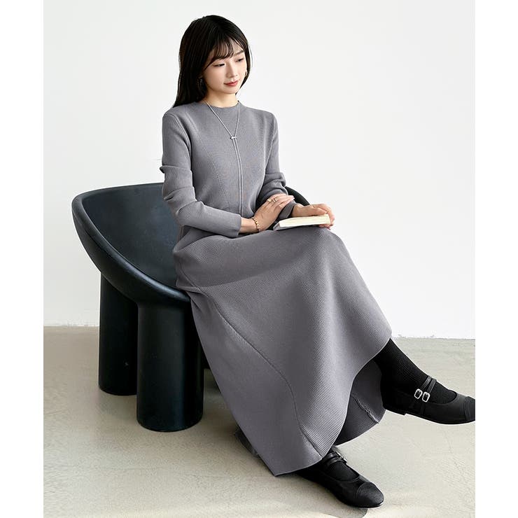 選べる2タイプAラインワンピース ワンピース スポンジニット | COCOMOMO | 詳細画像51 