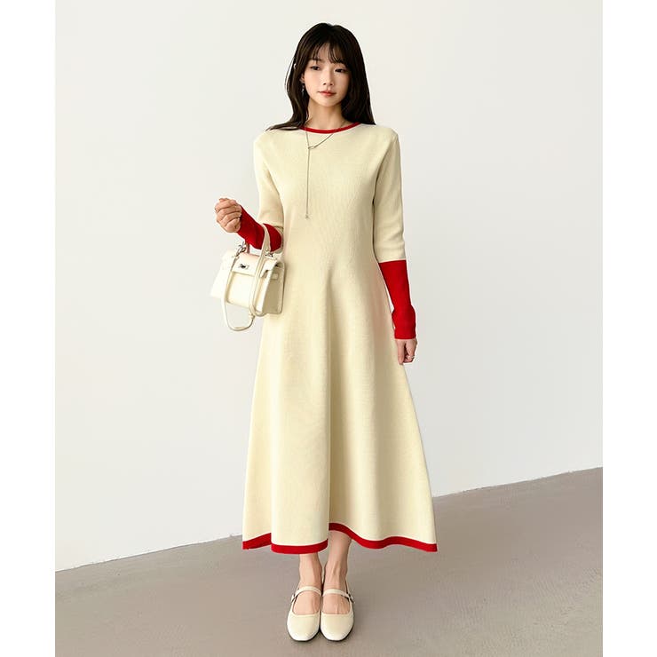 選べる2タイプAラインワンピース ワンピース スポンジニット | COCOMOMO | 詳細画像52 