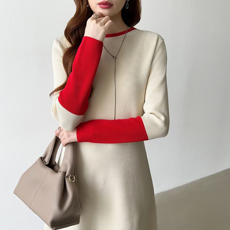 選べる2タイプAラインワンピース ワンピース スポンジニット | COCOMOMO | 詳細画像8