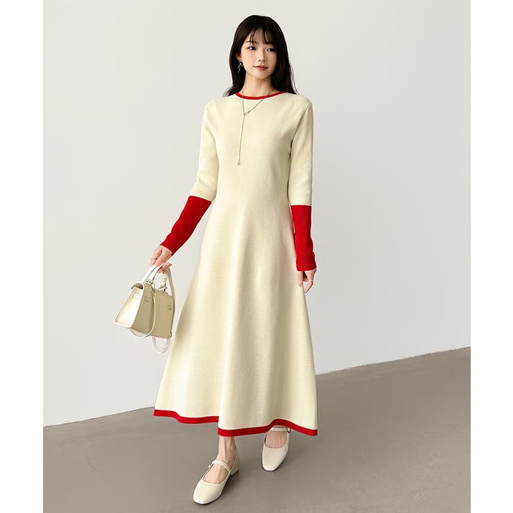 選べる2タイプAラインワンピース ワンピース スポンジニット | COCOMOMO | 詳細画像54 