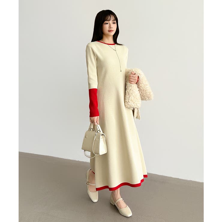 選べる2タイプAラインワンピース ワンピース スポンジニット | COCOMOMO | 詳細画像55 