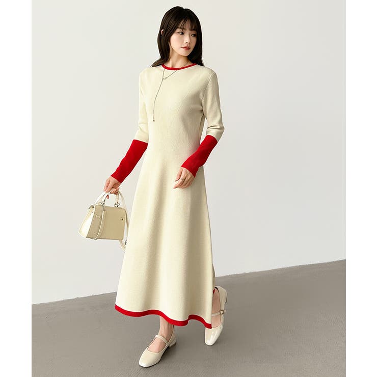 選べる2タイプAラインワンピース ワンピース スポンジニット | COCOMOMO | 詳細画像59 