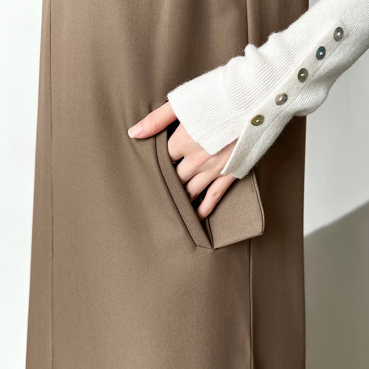 きれいめカジュアルにも使いやすい ジャンパースカート Vネックワンピース | COCOMOMO | 詳細画像7 