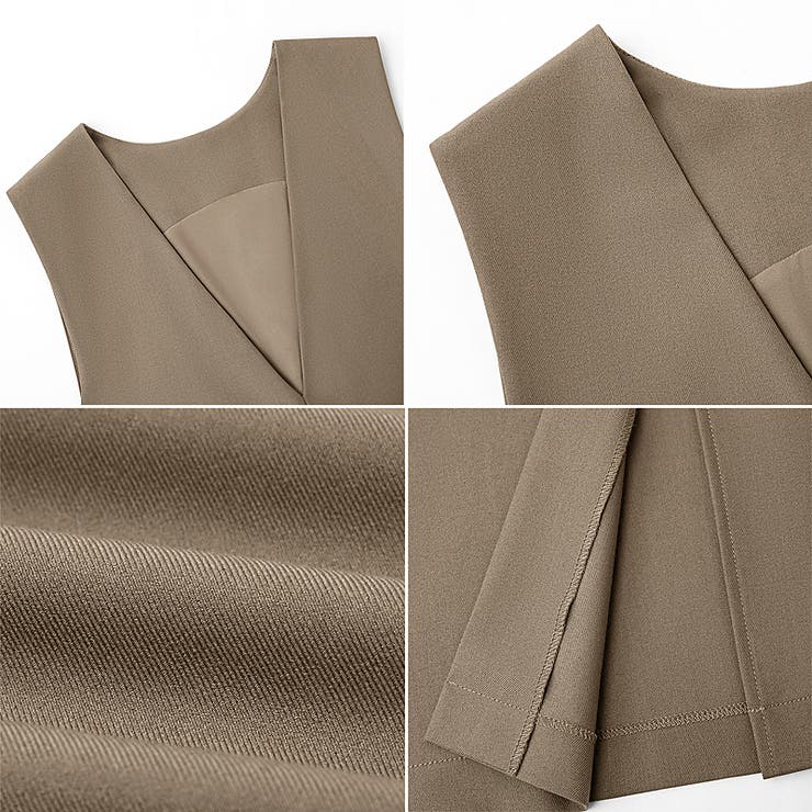 きれいめカジュアルにも使いやすい ジャンパースカート Vネックワンピース | COCOMOMO | 詳細画像35 