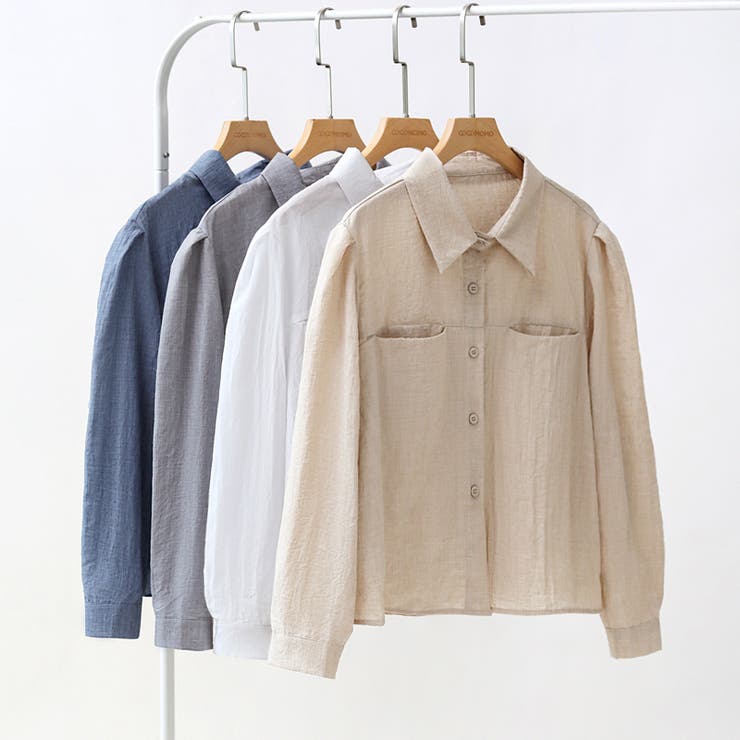 ショートシャツ 長袖シャツ 韓国ファッション | COCOMOMO | 詳細画像16 