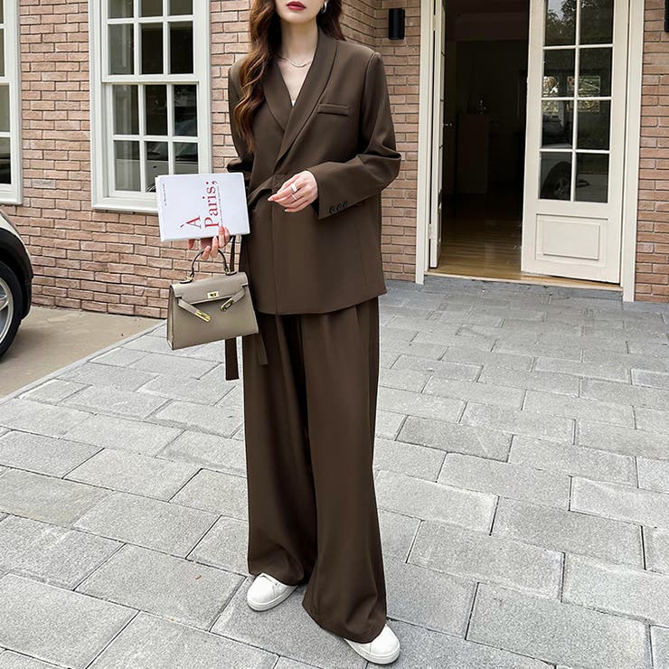 セットアップ パンツスーツ オフィスカジュアル | COCOMOMO | 詳細画像12 