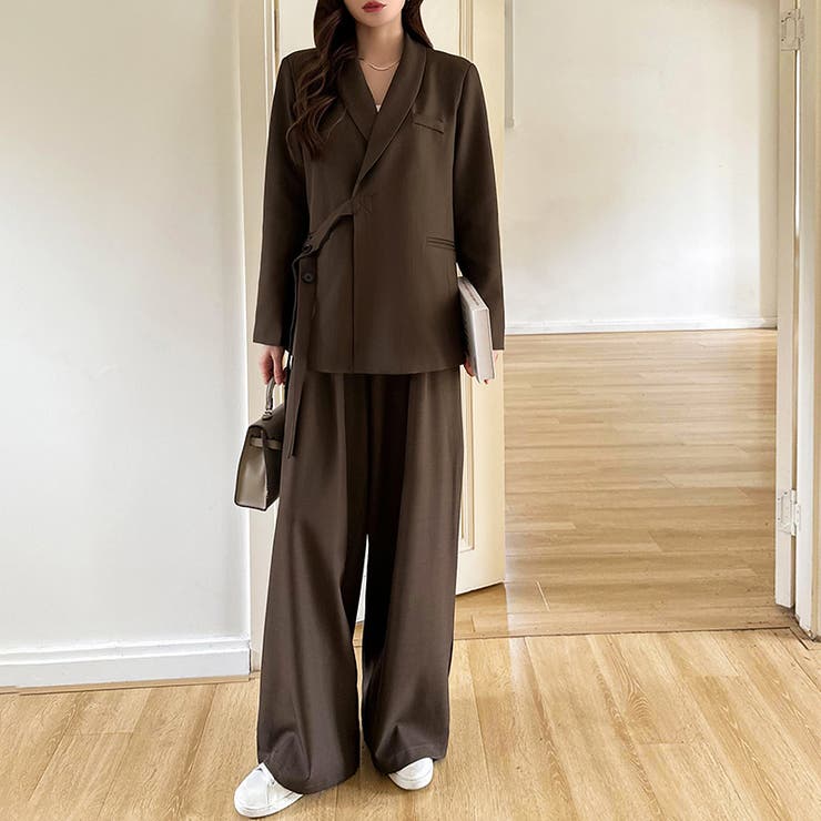 セットアップ パンツスーツ オフィスカジュアル | COCOMOMO | 詳細画像15 