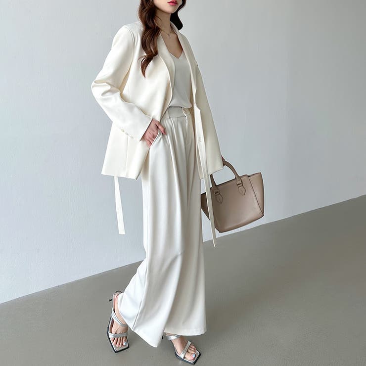 セットアップ パンツスーツ オフィスカジュアル | COCOMOMO | 詳細画像18 