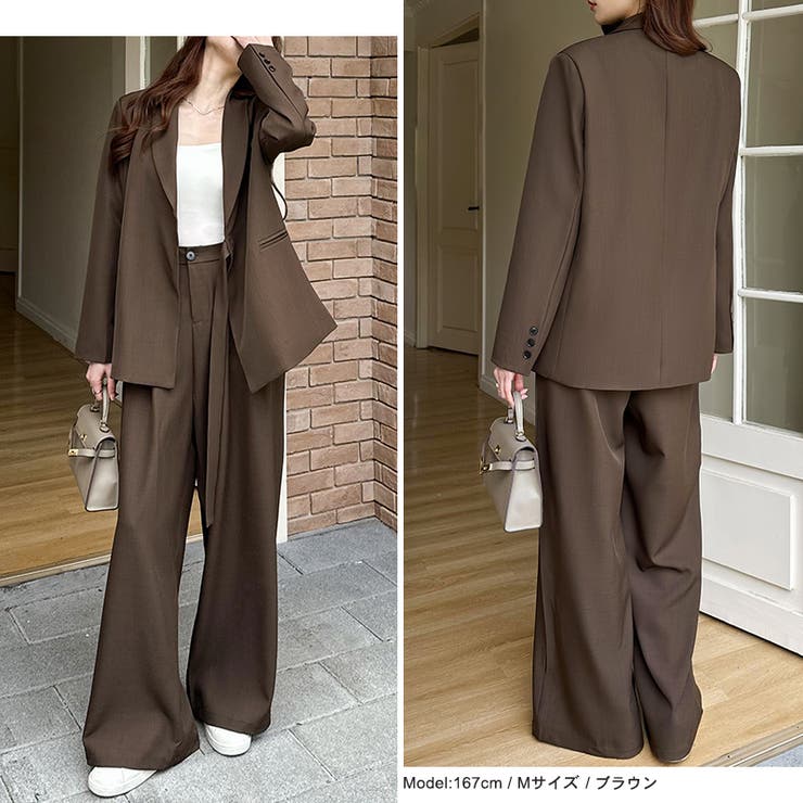 セットアップ パンツスーツ オフィスカジュアル | COCOMOMO | 詳細画像13 