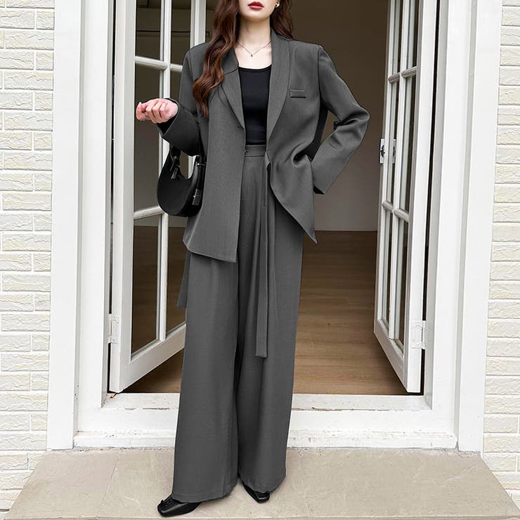 セットアップ パンツスーツ オフィスカジュアル | COCOMOMO | 詳細画像2 