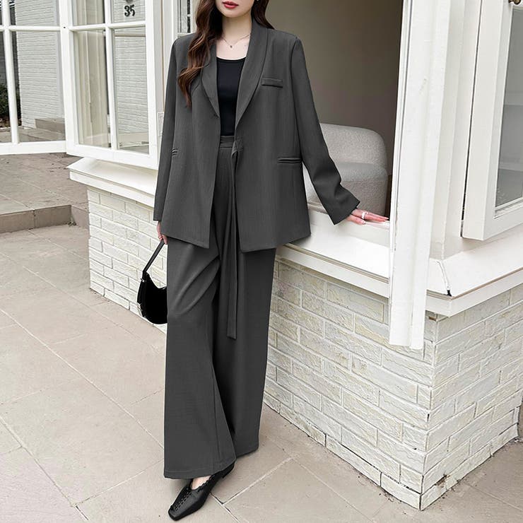 セットアップ パンツスーツ オフィスカジュアル | COCOMOMO | 詳細画像3 