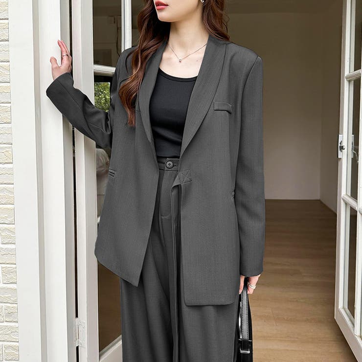 セットアップ パンツスーツ オフィスカジュアル | COCOMOMO | 詳細画像4 