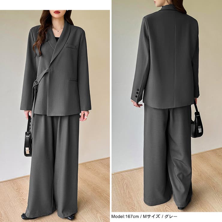 セットアップ パンツスーツ オフィスカジュアル | COCOMOMO | 詳細画像5 