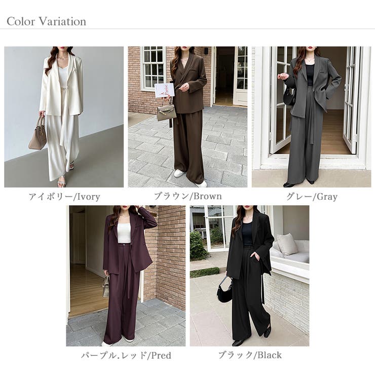 セットアップ パンツスーツ オフィスカジュアル | COCOMOMO | 詳細画像37 