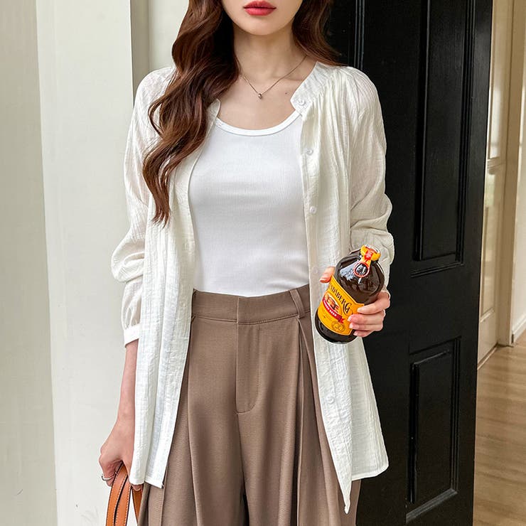 シアーシャツ カラーシャツ シャツブラウス | COCOMOMO | 詳細画像2 