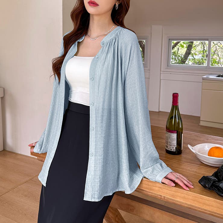 シアーシャツ カラーシャツ シャツブラウス | COCOMOMO | 詳細画像25 