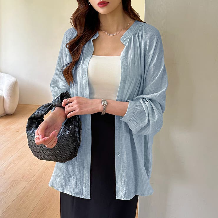 シアーシャツ カラーシャツ シャツブラウス | COCOMOMO | 詳細画像26 