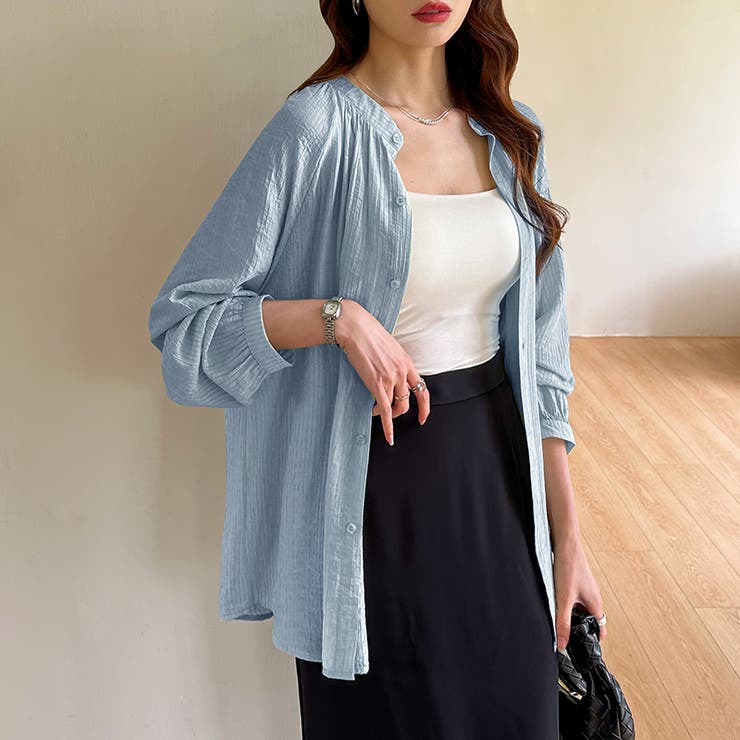 シアーシャツ カラーシャツ シャツブラウス | COCOMOMO | 詳細画像27 