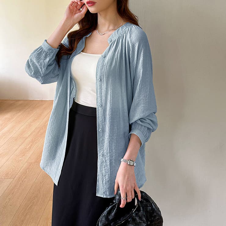 シアーシャツ カラーシャツ シャツブラウス | COCOMOMO | 詳細画像29 