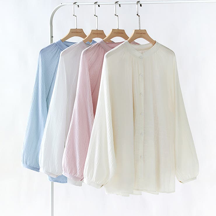 シアーシャツ カラーシャツ シャツブラウス | COCOMOMO | 詳細画像32 