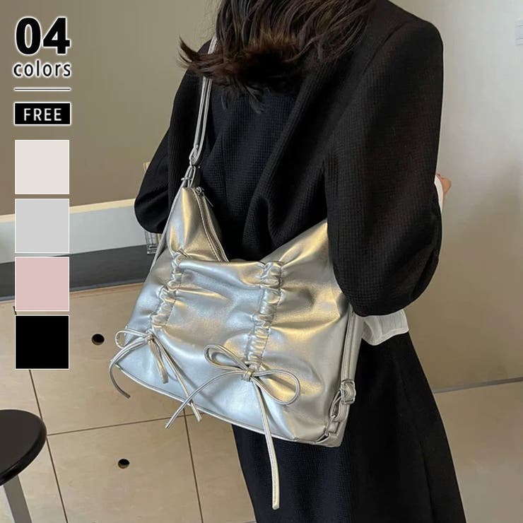 シルバー | リュックにもなる2wayバッグ ショルダーバッグ リュック | COCOMOMO