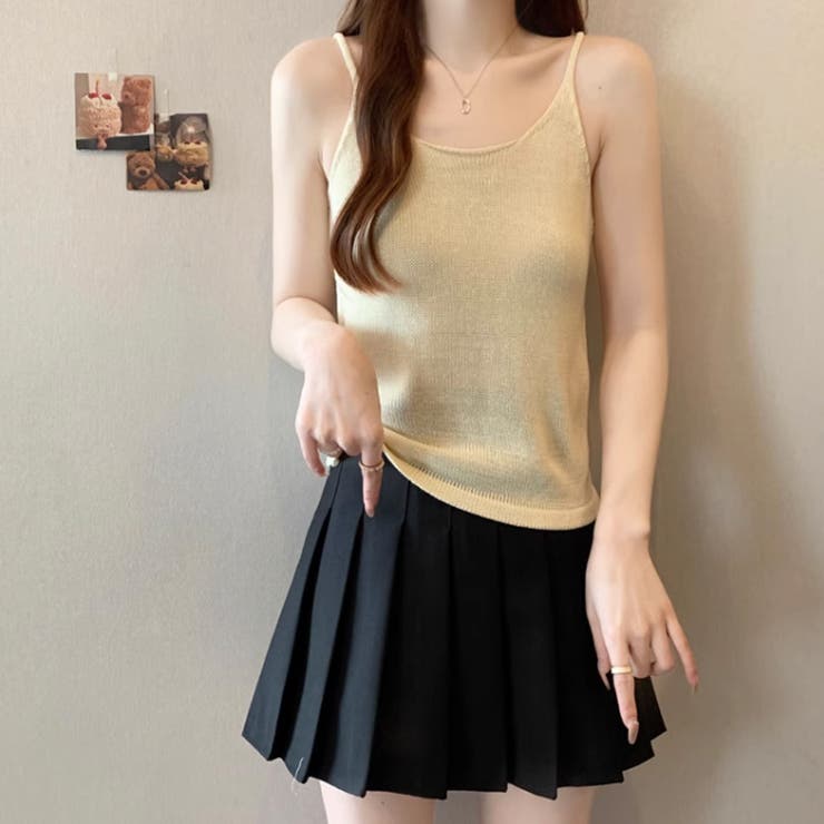 透かし編みカーディガン キャミソールセット メッシュニット | COCOMOMO | 詳細画像8 