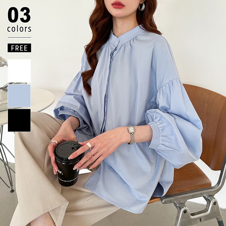 バルーンスリーブブラウス シャツブラウス ボリューム袖 | COCOMOMO | 詳細画像1 