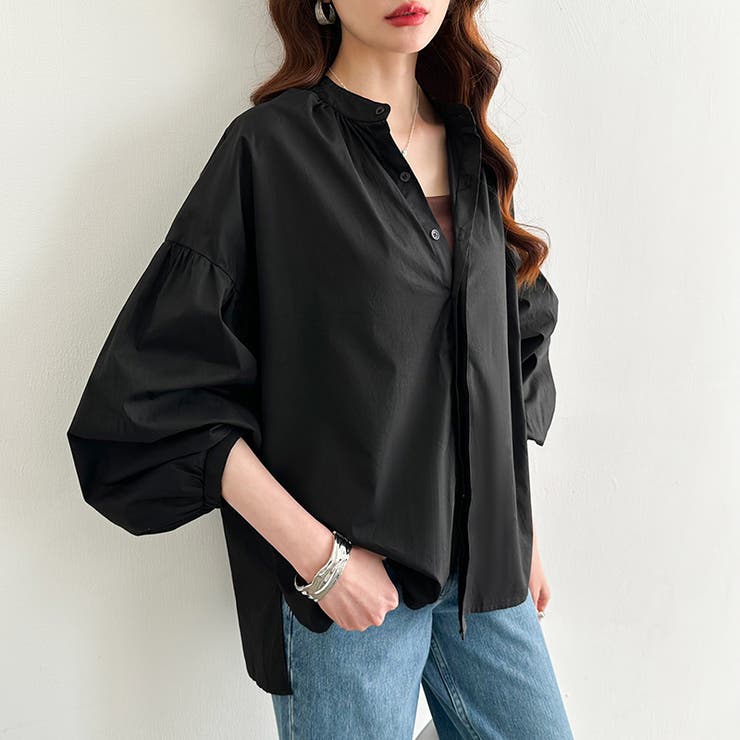 バルーンスリーブブラウス シャツブラウス ボリューム袖 | COCOMOMO | 詳細画像10 