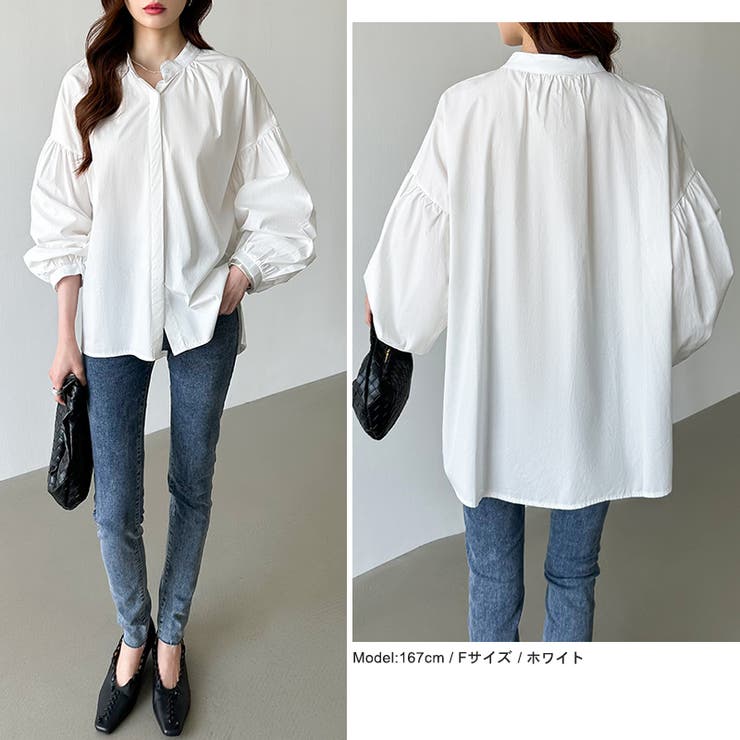 バルーンスリーブブラウス シャツブラウス ボリューム袖 | COCOMOMO | 詳細画像19 