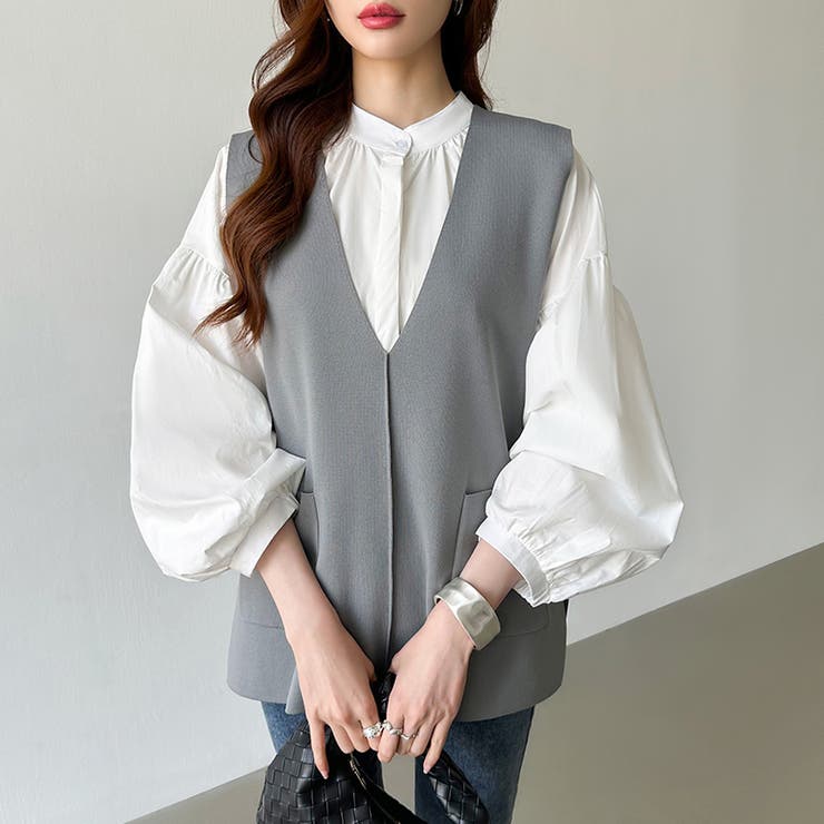 バルーンスリーブブラウス シャツブラウス ボリューム袖 | COCOMOMO | 詳細画像21 