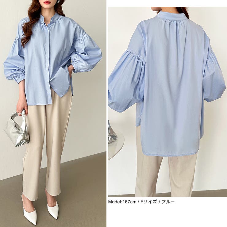 バルーンスリーブブラウス シャツブラウス ボリューム袖 | COCOMOMO | 詳細画像5 