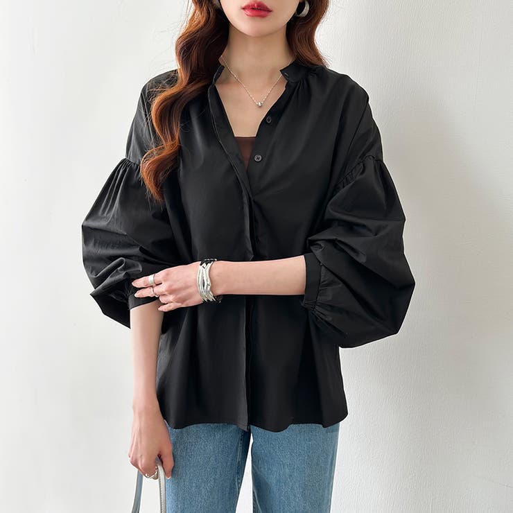 バルーンスリーブブラウス シャツブラウス ボリューム袖 | COCOMOMO | 詳細画像9 