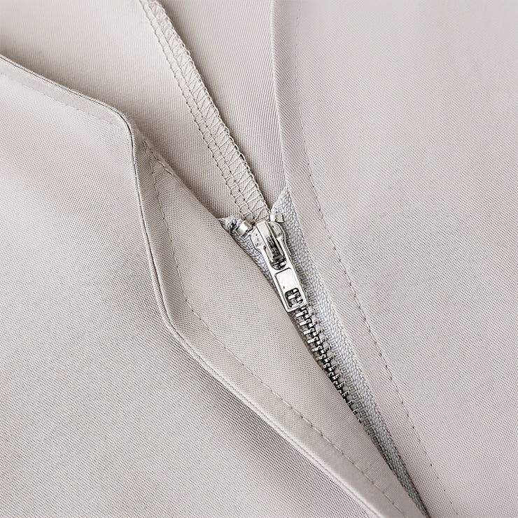 ジップアップワンピース シャツワンピース vネックワンピース | COCOMOMO | 詳細画像32 