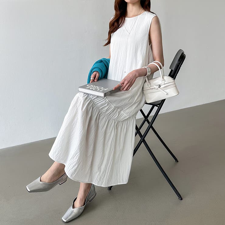 バックオープン ノースリーブワンピース 夏ワンピース[品番 バックオープン ノースリーブワンピース 夏ワンピース[品番