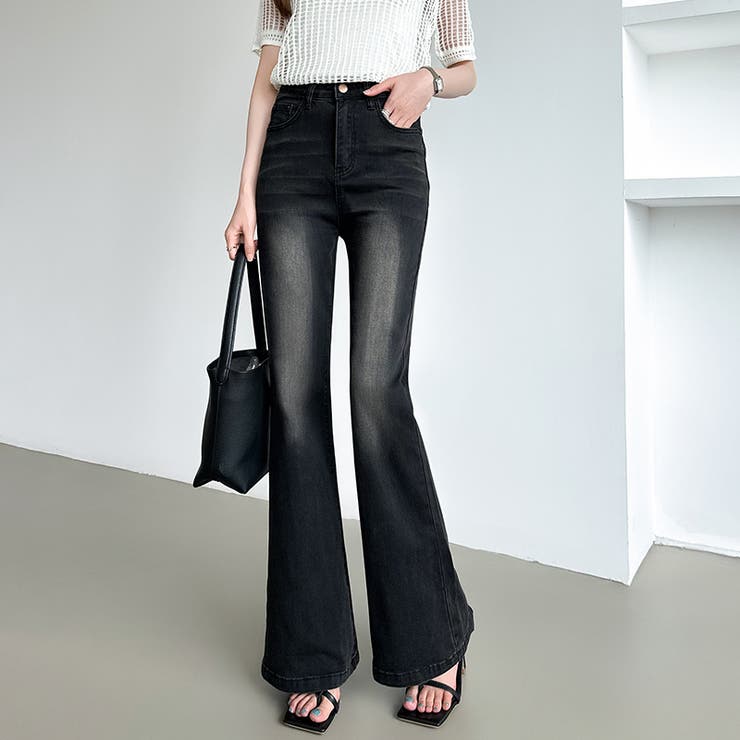 フレアデニムパンツ デニムパンツ フレアパンツ | COCOMOMO | 詳細画像8 