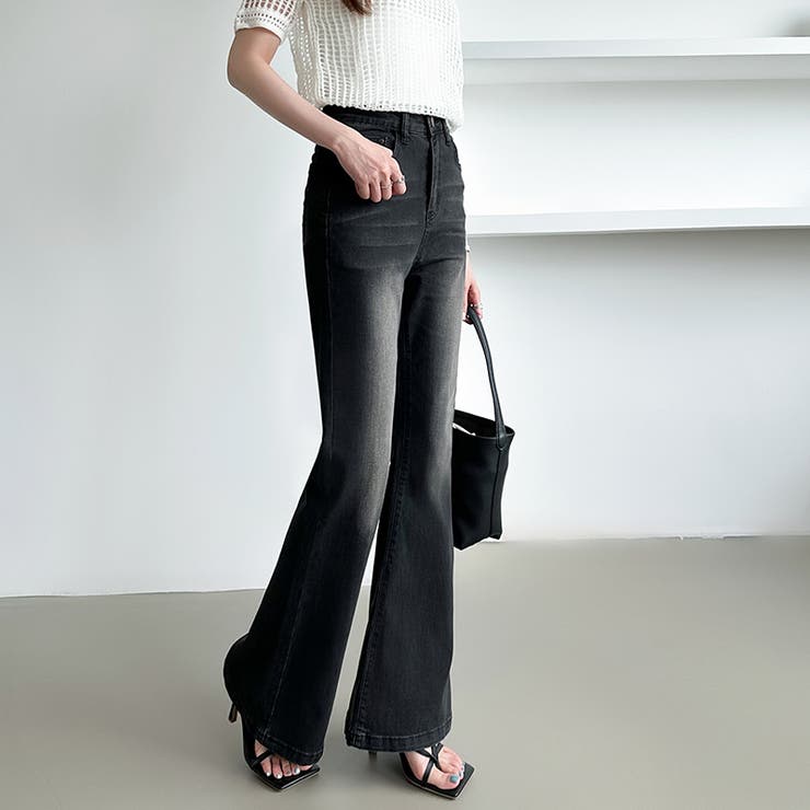 フレアデニムパンツ デニムパンツ フレアパンツ | COCOMOMO | 詳細画像9 