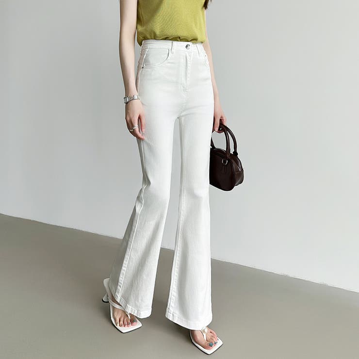 フレアデニムパンツ デニムパンツ フレアパンツ | COCOMOMO | 詳細画像12 