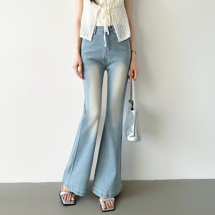 フレアデニムパンツ デニムパンツ フレアパンツ | COCOMOMO | 詳細画像27 