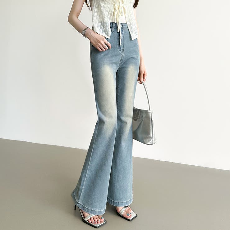 フレアデニムパンツ デニムパンツ フレアパンツ | COCOMOMO | 詳細画像29 