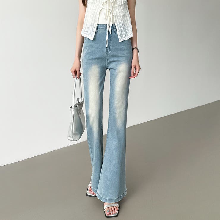 フレアデニムパンツ デニムパンツ フレアパンツ | COCOMOMO | 詳細画像31 