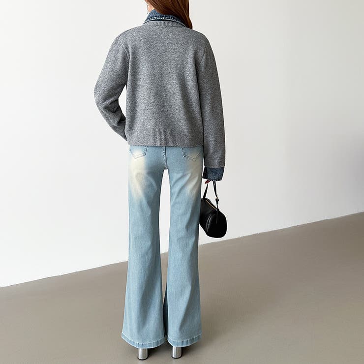 フレアデニムパンツ デニムパンツ フレアパンツ | COCOMOMO | 詳細画像37 