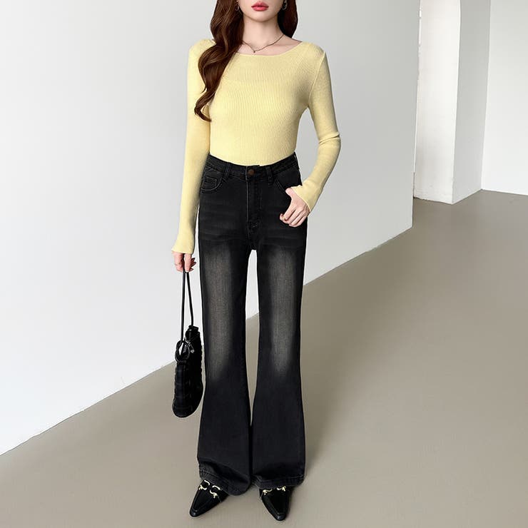 フレアデニムパンツ デニムパンツ フレアパンツ | COCOMOMO | 詳細画像39 