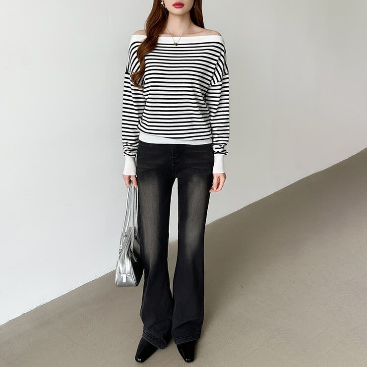 フレアデニムパンツ デニムパンツ フレアパンツ | COCOMOMO | 詳細画像38 