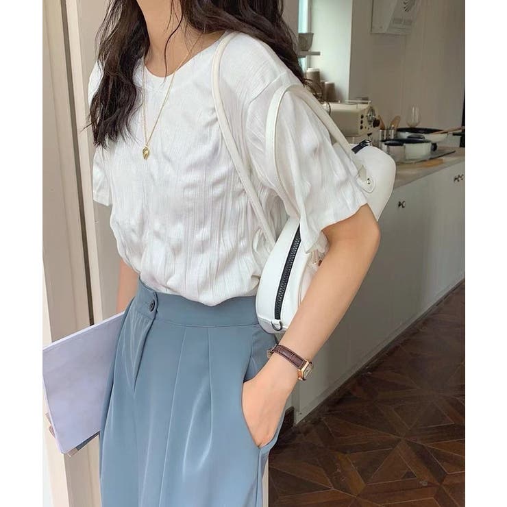 ポコポコプリーツ ニットソー 半袖ニット | COCOMOMO | 詳細画像9 