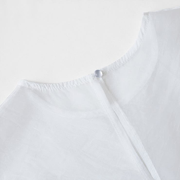 シアーチュールブラウス ペプラム 重ね着トップス | COCOMOMO | 詳細画像18 