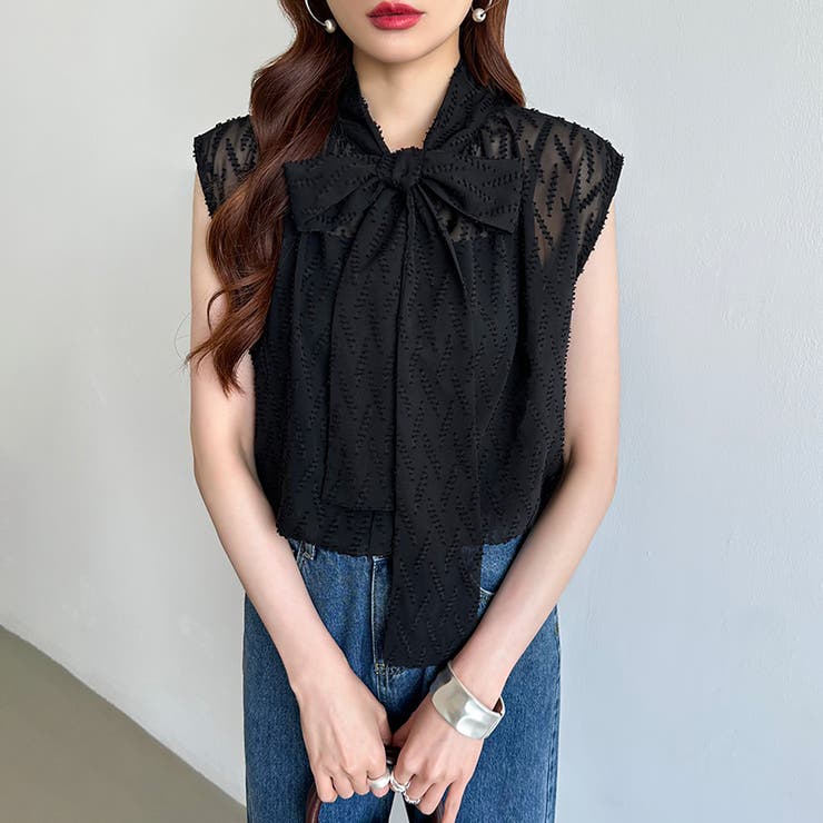 【美品】bow.a ボウエー 水際ナミナミブラウス ブラック 水際 NAMINAMI BLOUSE | bow.a