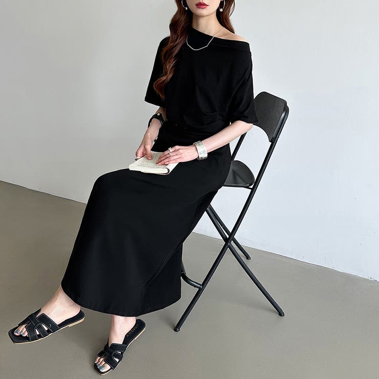 オフショルダー ベルト付きスカート セットアップ夏 | COCOMOMO | 詳細画像13 