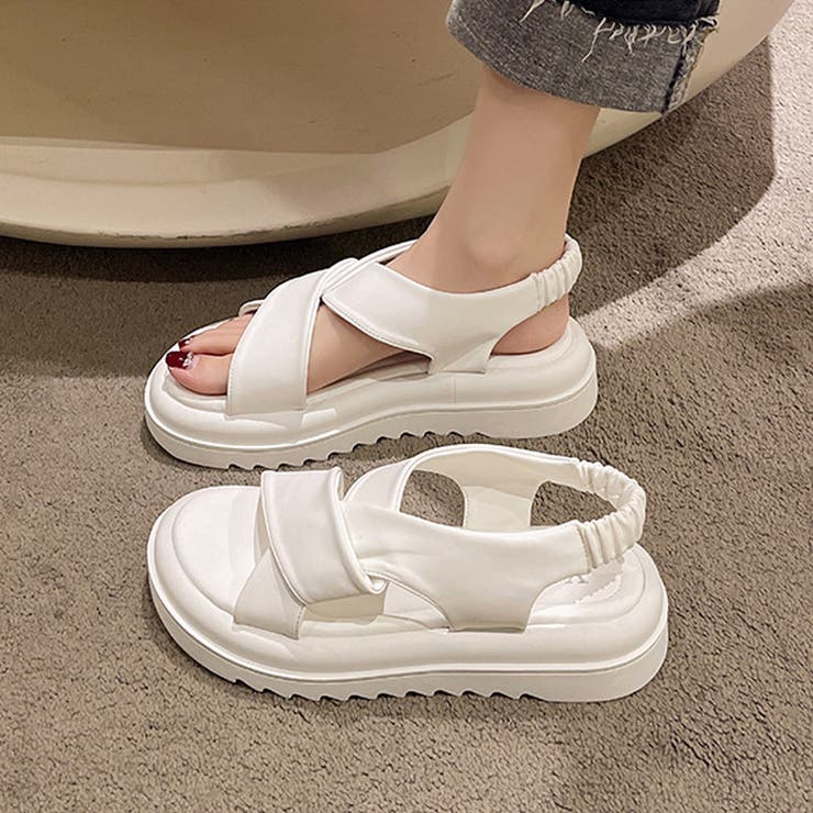 厚底サンダル クロスベルトサンダル サンダル | COCOMOMO | 詳細画像7 