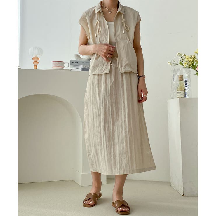 セットアップ ドロストベスト ロングスカート | COCOMOMO | 詳細画像10 