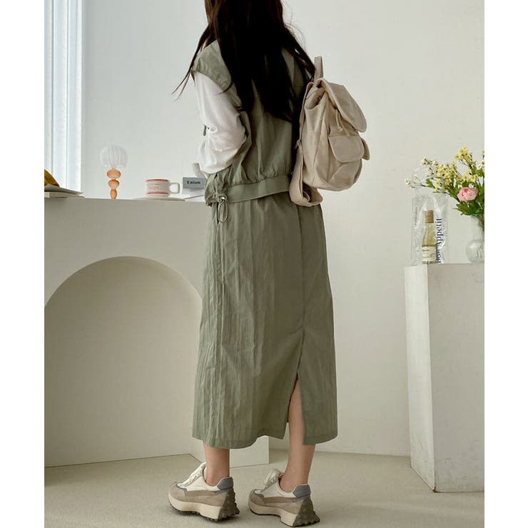 セットアップ ドロストベスト ロングスカート | COCOMOMO | 詳細画像6 